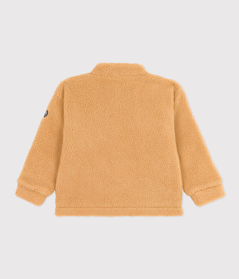 Chaqueta infantil de sherpa beige
