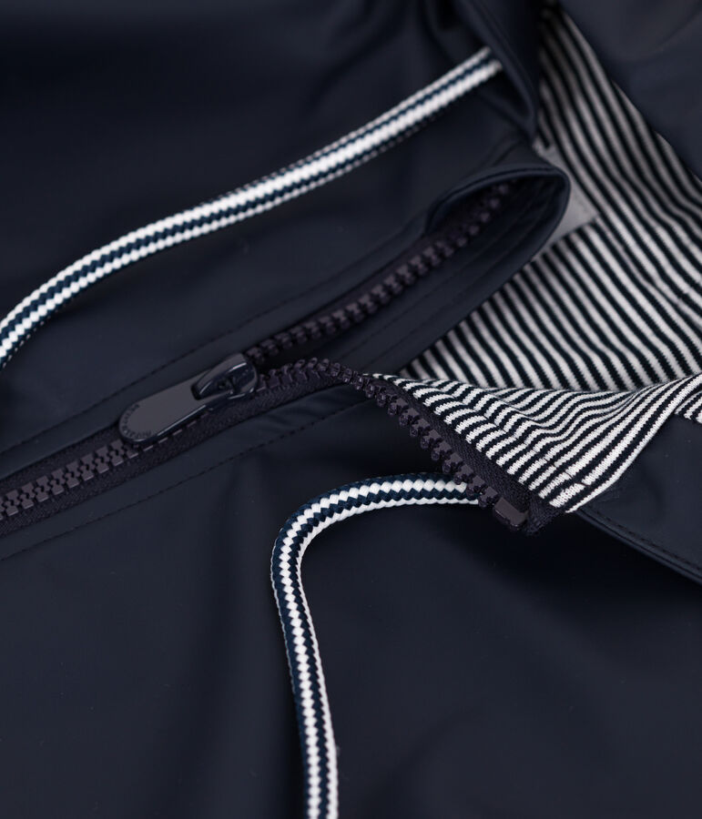 Impermeable corto de mujer azul