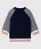 Chaqueta de túbico para bebé niño azul SMOKING/blanco MARSHMALLOW