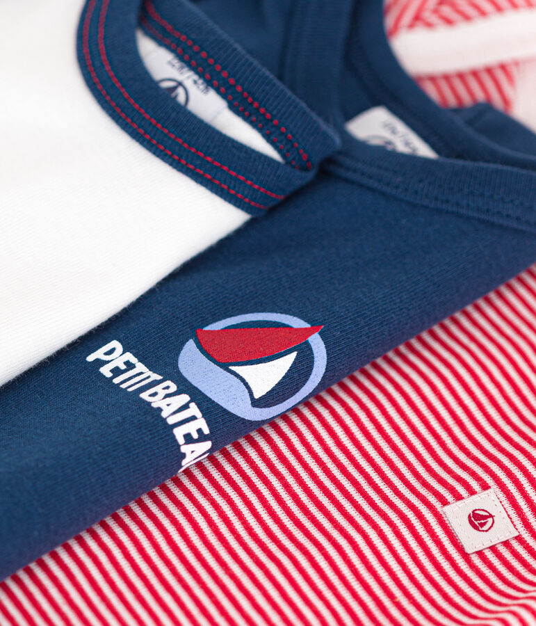 Juego de 3 bodis de beb&eacute; de manga corta de algod&oacute;n variante 4