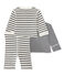 Conjunto de 3 prendas reversibles para bebé beige COQUILLE/azul SMOKING