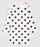 Camisón de lunares de niña de algodón orgánico blanco MARSHMALLOW/azul MEDIEVAL