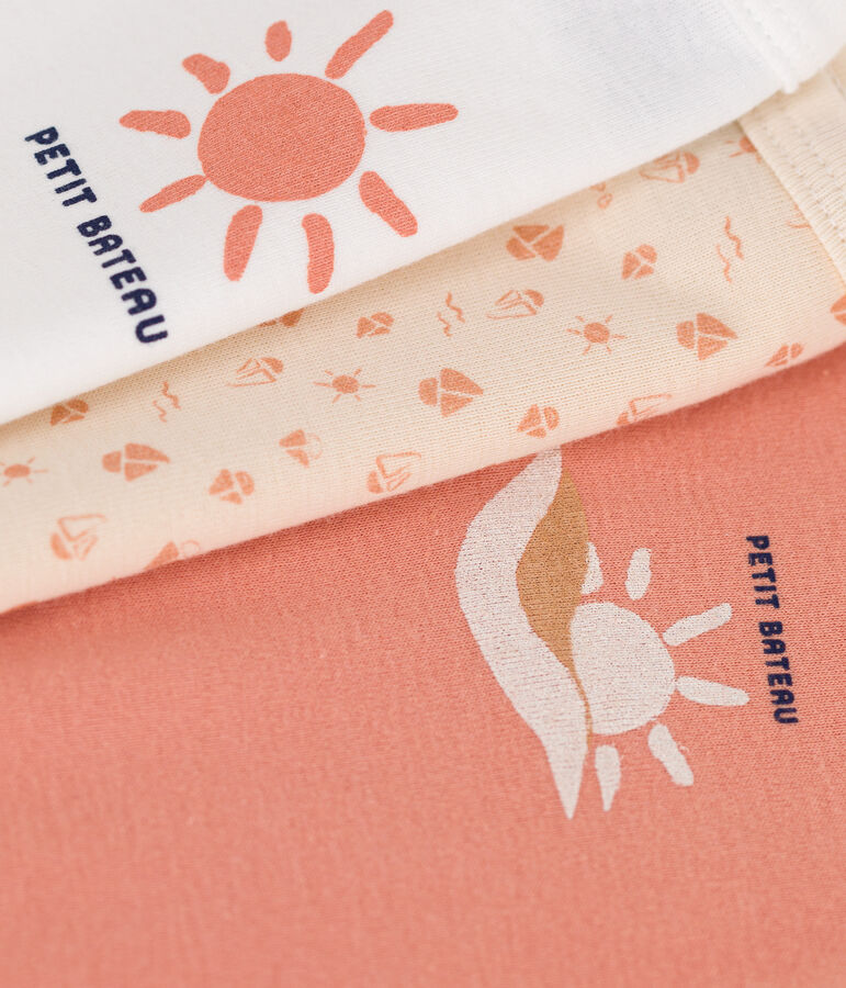 Juego de 3 bodis de tirantes de algod&oacute;n para beb&eacute; multicolor