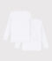 Lote de 2 camisetas blancas de manga larga de niña variante 1