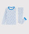Pijama con estrellas azules de niño de túbico blanco MARSHMALLOW/blanco MULTICO