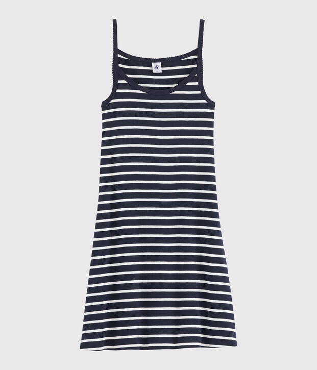 Camis&oacute;n de rayas para mujer azul/blanco