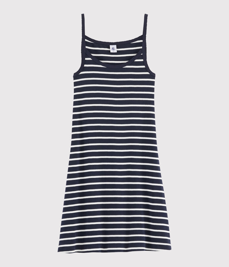 Camis&oacute;n de rayas para mujer azul SMOKING/blanco MARSHMALLOW