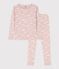 Pijama de algodón ajustado para niña SALINE/ MARSHMALLOW