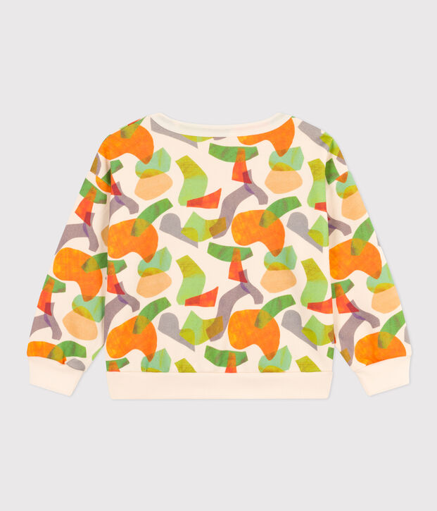 Sudadera estampada de mulet&oacute;n para ni&ntilde;o crudo/multicolor