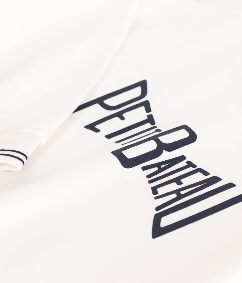 Sudadera estampada de algod&oacute;n para mujer blanco