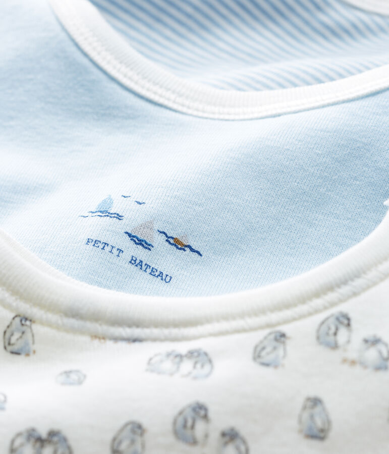 Lote de tres baberos para beb&eacute; de punto multicolor