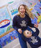 Sudadera de felpa para mujer azul SMOKING