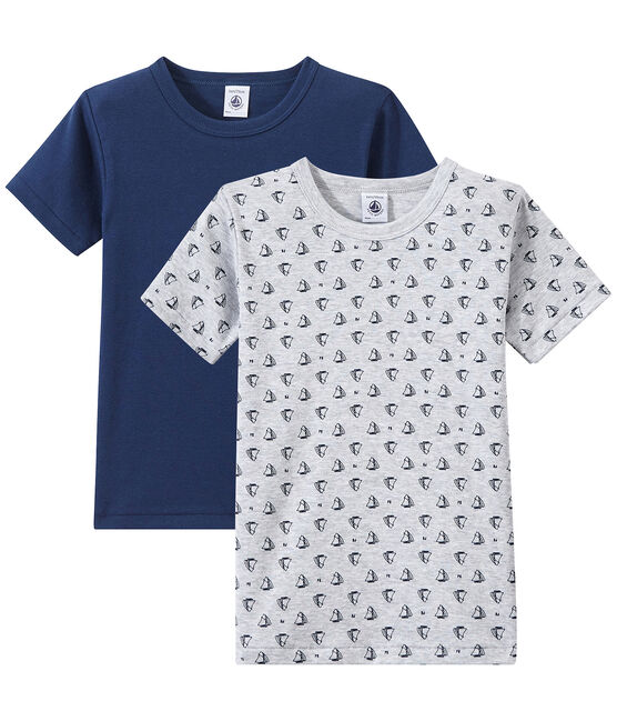 Lote de 2 camisetas de manga corta para niño blanco LOT