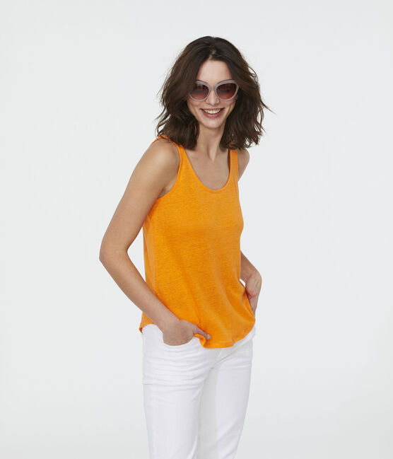 Camiseta de tirantes de lino para mujer TIGER