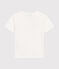 Camiseta de manga corta de punto fino para niño blanco MARSHMALLOW