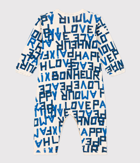 Pijama sin pies de algodón para bebé blanco AVALANCHE/ MULTICO