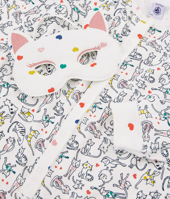 Buzo largo para niña pequeña blanco MARSHMALLOW/blanco MULTICO