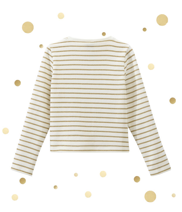 C&aacute;rdigan para ni&ntilde;a blanco/amarillo