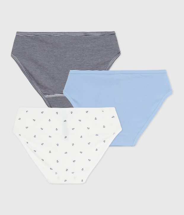 Juego de 3 braguitas de algod&oacute;n para mujer multicolor