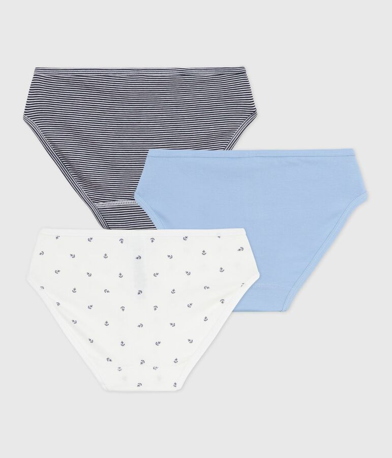 Juego de 3 braguitas de algod&oacute;n para mujer multicolor