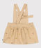Vestido de pana con bordado de flores para bebé beige CAJOU/ MULTICO