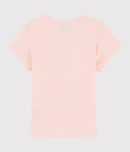 Camiseta serigrafiada para niña rosa MINOIS