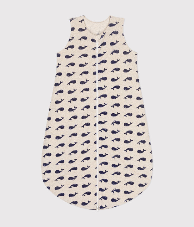 Saco de terciopelo con ballena para beb&eacute; TOG 3 beige/azul