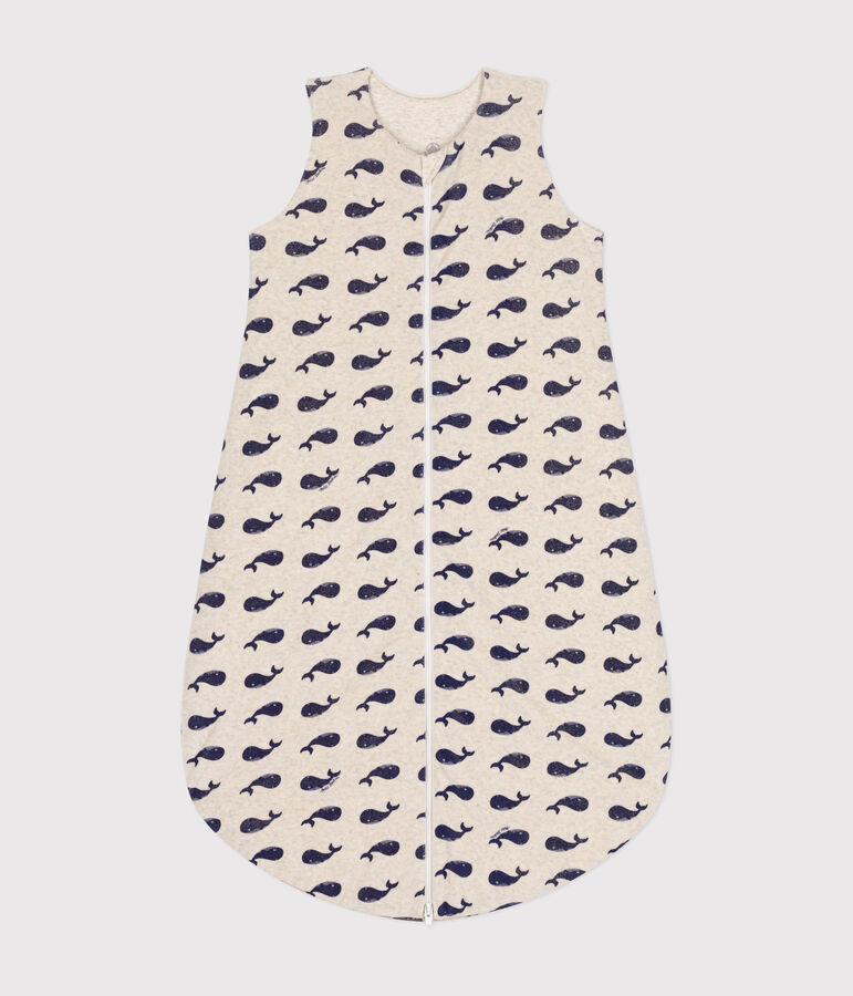 Saco de terciopelo con ballena para beb&eacute; TOG 3 beige/azul