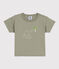 Camiseta de manga corta de punto con motivo para bebé verde MARECAGE