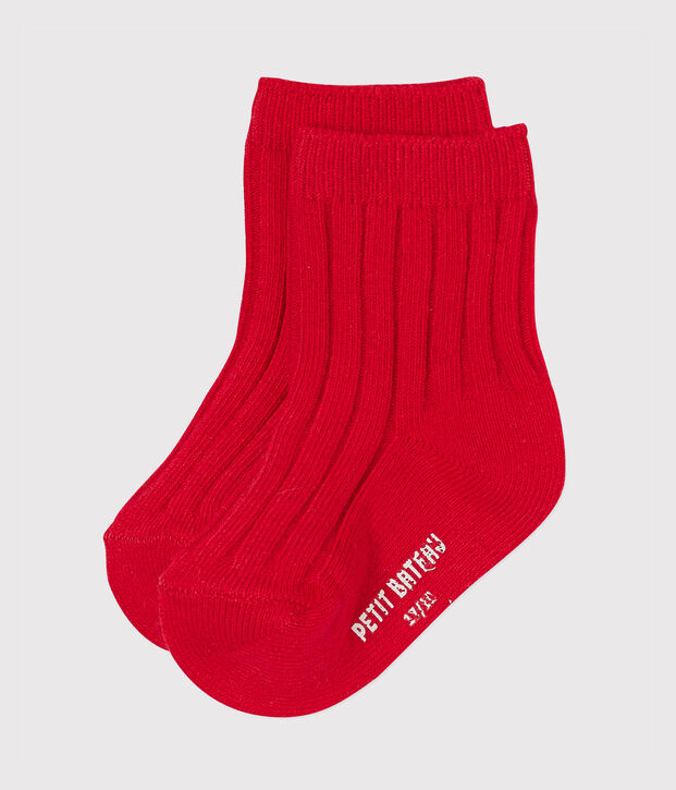 Calcetines beb&eacute; mixto rojo
