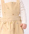 Vestido de pana con bordado de flores para bebé beige CAJOU/ MULTICO