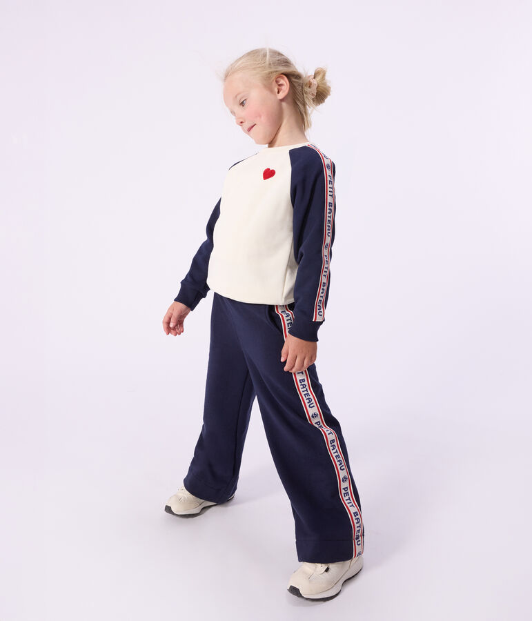 Sudadera infantil de algod&oacute;n crudo MILK