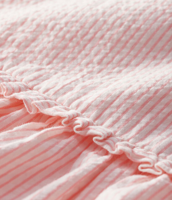 Vestido sin mangas a rayas para bebé niña blanco MARSHMALLOW/rosa ROSAKO
