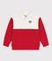 Sudadera infantil tipo polo de algodón rojo MILK/ POMPIER