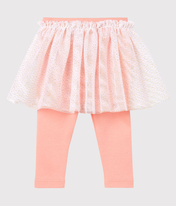 Falda leggings para beb&eacute; ni&ntilde;a rosa/rosa