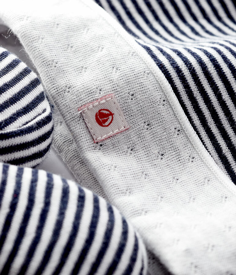 Juego de gorro de nacimiento y patucos a rayas de t&uacute;bico para beb&eacute; multicolor