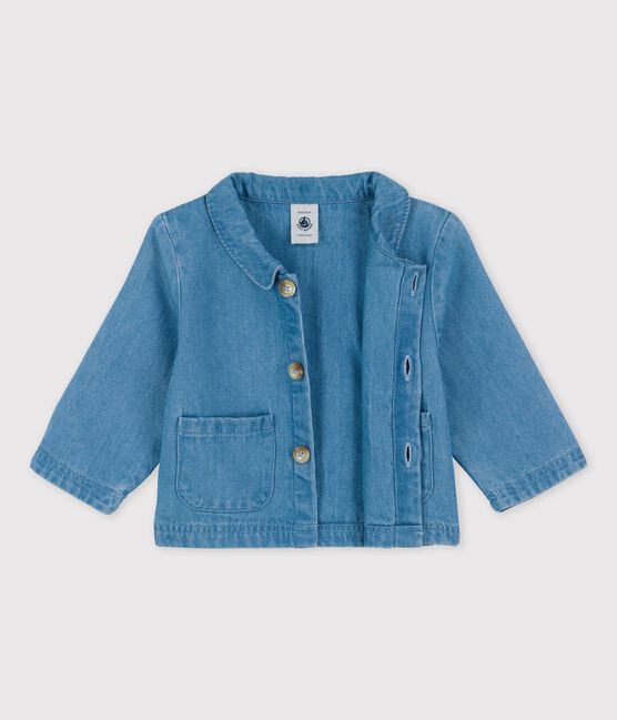 Chaqueta de tejido vaquero ligero ecológico de bebé azul DENIM CLAIR