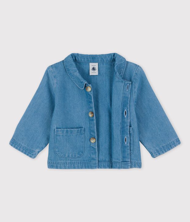 Chaqueta de tejido vaquero ligero ecol&oacute;gico de beb&eacute; azul