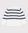 Jersey de punto trenzado para bebé blanco MARSHMALLOW/azul SMOKING