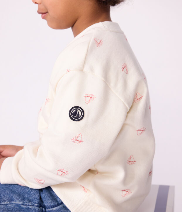 Sudadera infantil de algod&oacute;n con estampado rojo/rojo