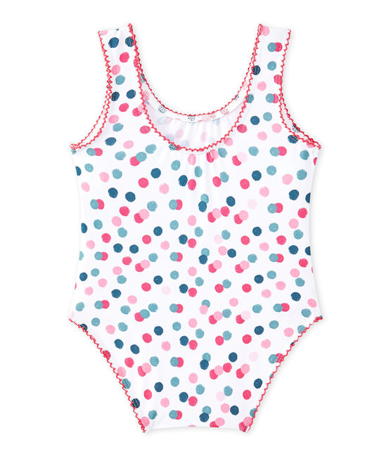 bañador de niña estampado blanco MARSHMALLOW/blanco MULTICO