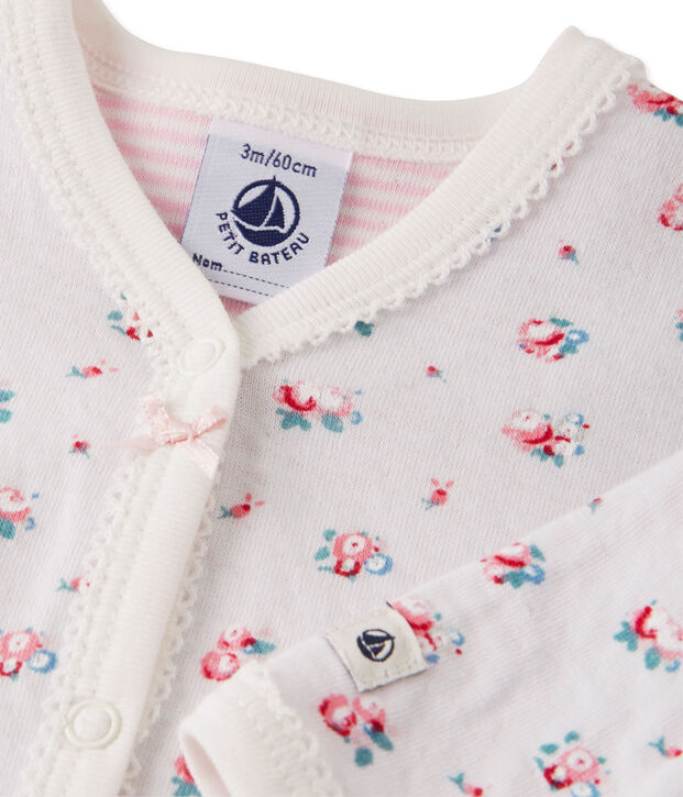 Pijama estampado en t&uacute;bico para beb&eacute; ni&ntilde;a azul/multicolor