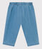 Pantalón de tejido vaquero ligero ecológico de bebé azul DENIM CLAIR