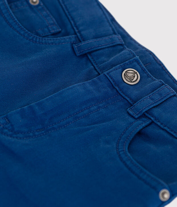 Pantal&oacute;n recto de tejido vaquero colorido para ni&ntilde;o azul