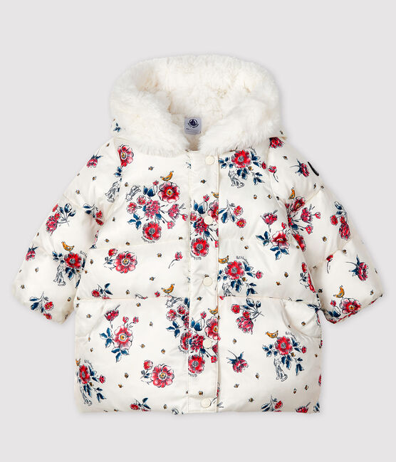 Chaqueta alcolchada para bebé niña blanco MARSHMALLOW/blanco MULTICO