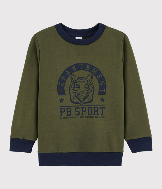 Sudadera infantil para niño verde MILITARY