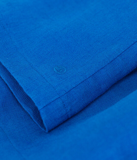 Vestido sin mangas de lino para bebé azul PORCELANA