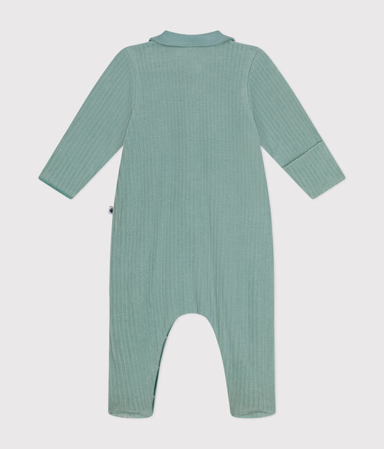 Pijama de terciopelo para bebé verde PAUL