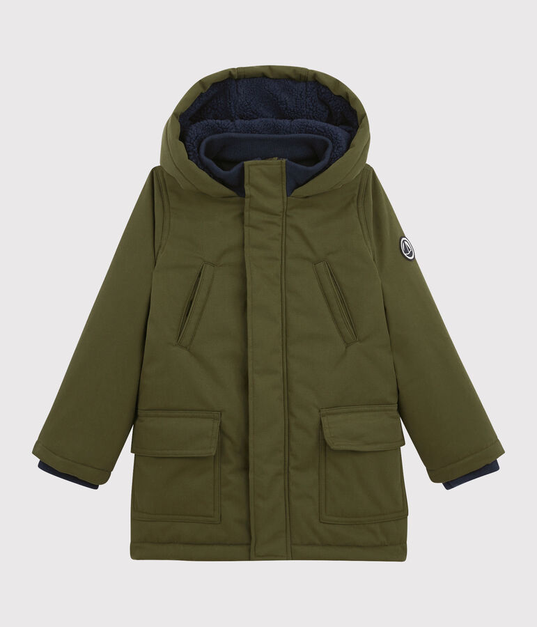 Parka para ni&ntilde;o verde MILITARY