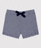 Shorts milrayas de algodón ecológico para bebé azul SMOKING/blanco MARSHMALLOW